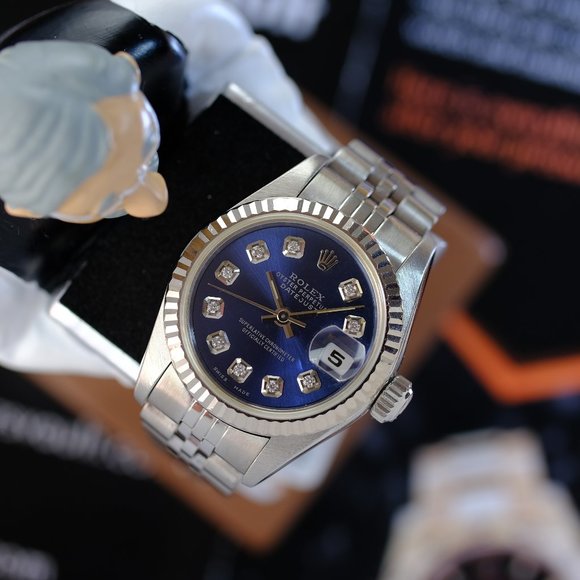 Rolex Datejust Factory Blue Diamond 26mm Watch-RARE - Picture 10 of 16
